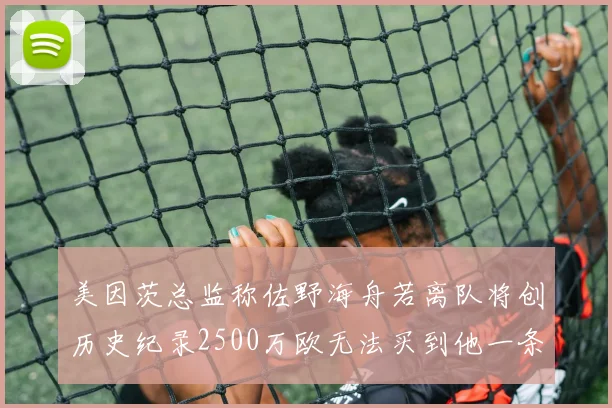 美因茨总监称佐野海舟若离队将创历史纪录2500万欧无法买到他一条腿